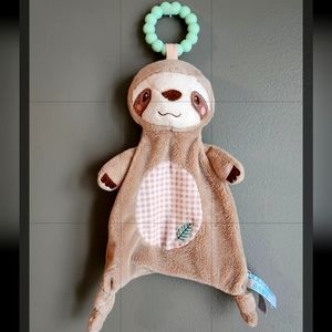 Douglas Baby Soft Sloth Teether Blanket Toy
